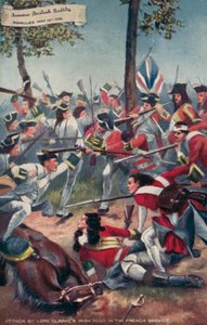 フランス軍におけるクラーク卿の攻撃によるアイルランド連隊、ラミリーズの戦い、スペイン継承戦争、1706 作： Richard Caton II Woodville